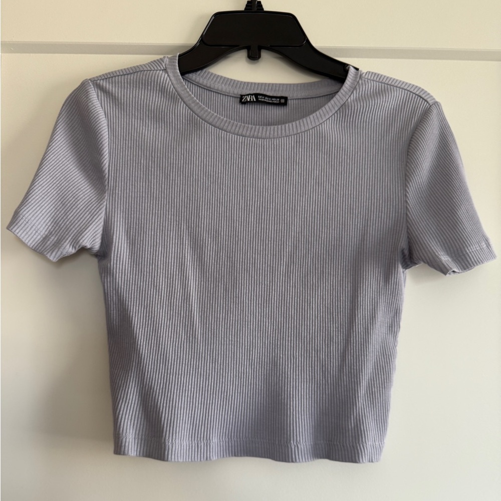 NWOT Ribbed Zara baby tee shirt (size m)